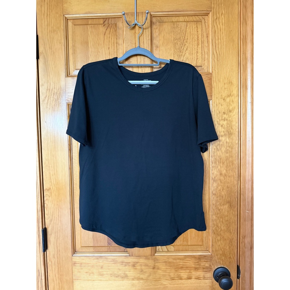 ZYIA Active Black Athletic T-Shirt Women's XL Short Sleeve Top